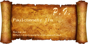 Paulcsenetz Ila névjegykártya